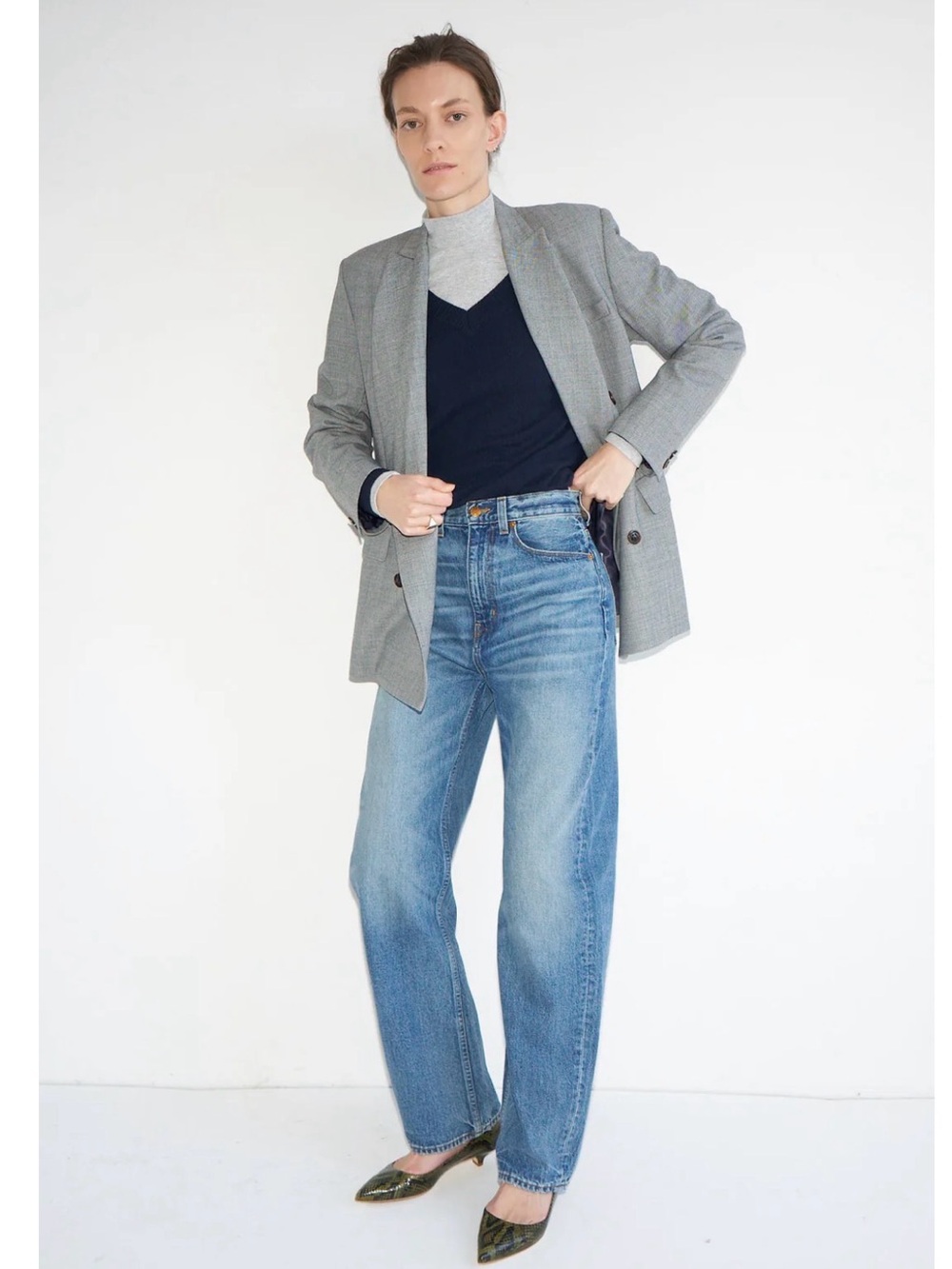 JAMIE HALLER Fan Jean in Borrego Indigo NWT